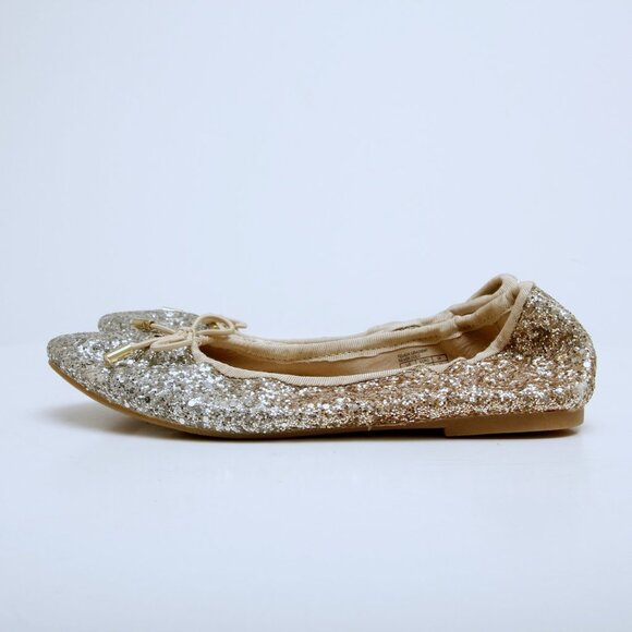 NWT Sam Edelman Felicia Gradient Silver Gold Flats - Picture 3 of 12